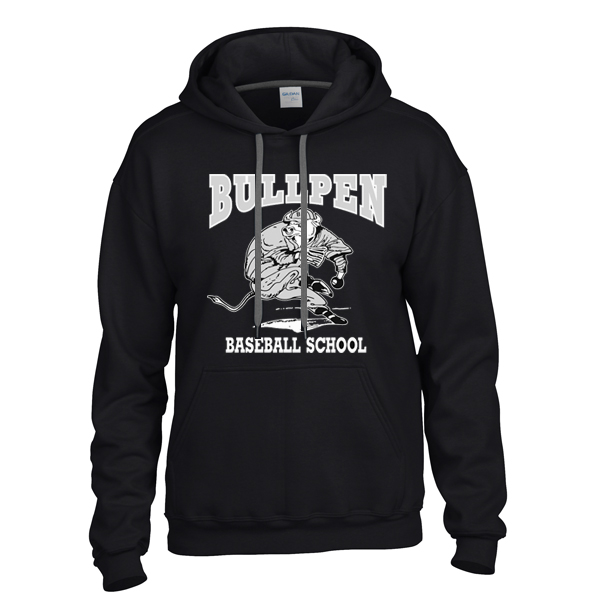 Bullpen Black Baseball School Hoodie